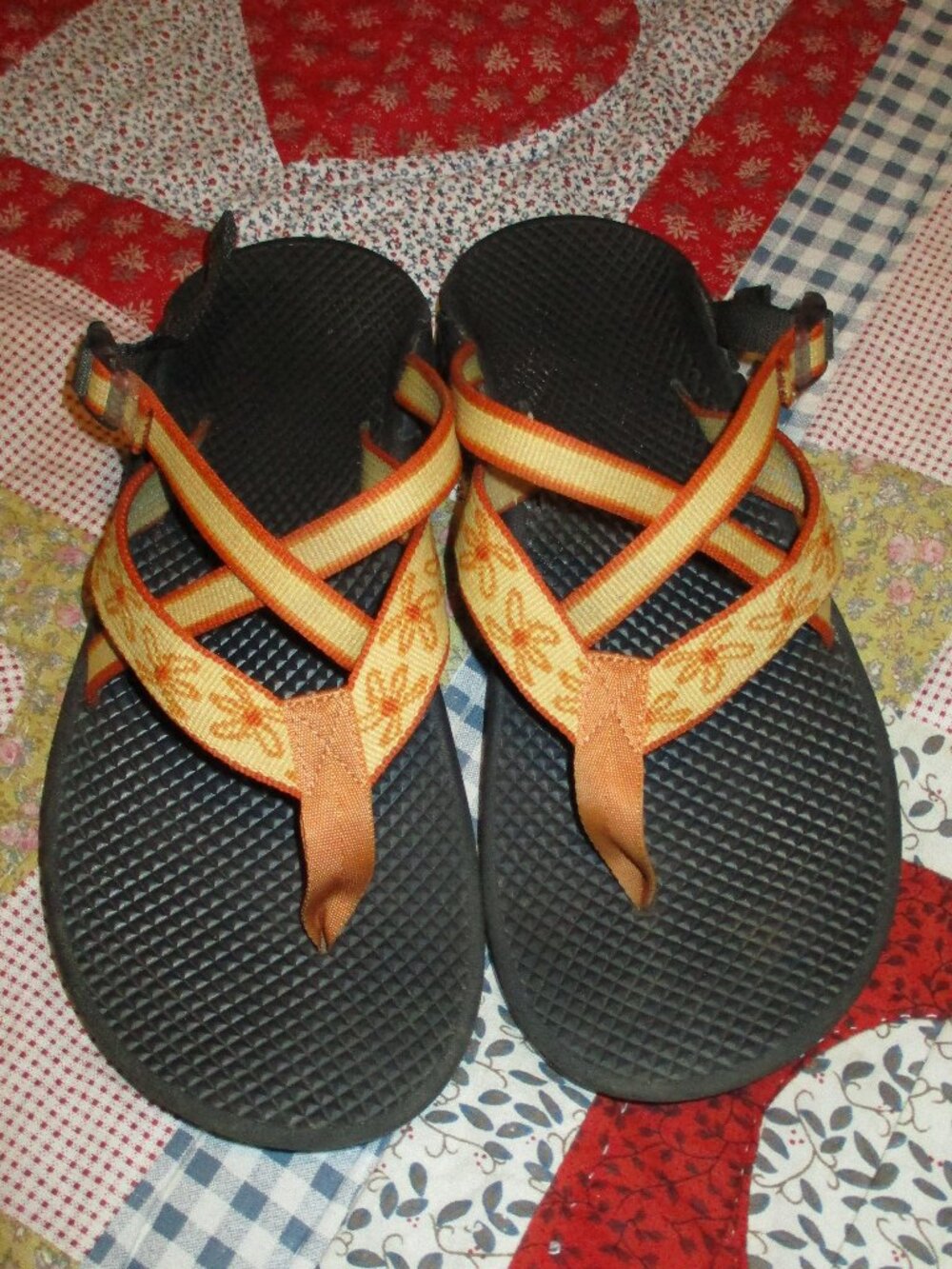 Chaco Tegu Women’s Sandals Orange & Yellow Flower 9